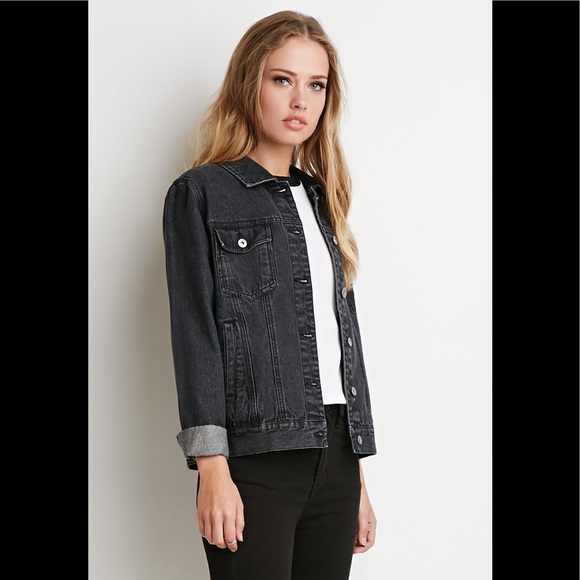 charcoal grey denim jacket